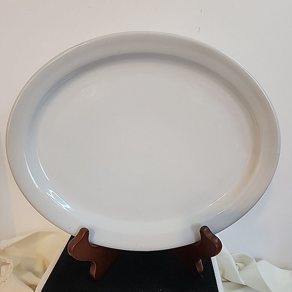 Vintage Inter-American White Porcelain Platter from Brasil 10 In Oval